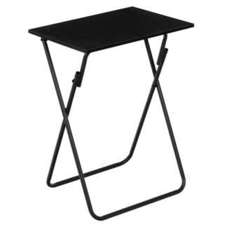 الجدول الجانبي, طاولة صغيرة قابلة للطي, طاولة صينية عشاء للتلفزيون, طاولة جانبية قابلة للطي, طاولة الوجبات الخفيفة للأكل, غرفة معيشة بطاولة جانبية صغيرة, طاولة قهوة للكمبيوتر المحمول للمساحات الصغيرة, أسود