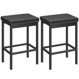 bar stools, набо�барные стульяar chairs, 24.8-дюймовый стул высоты, стулья для завтрака, Кухонные бары стулья, 2" толстая обивка, для кухни, столовая, кафе, счетчик бар, черный
