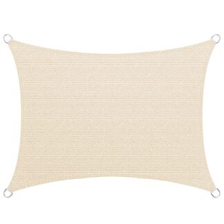 Solskygge sejlrektangel, 16' x 20', UV -blok, Baldakin markise husly stof klud skærm, Vindtæt og vandtæt, Robuste trækringe, Have, Udendørs, Gårdhave, Carport, Beige