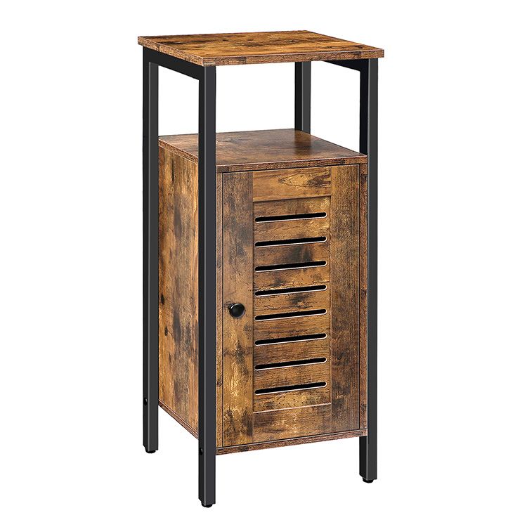 Bathroom Cabinet, Storage Cabinet with Doors and Height-Adjustable Shelves, Industrial Side Cabinet, Floor Standing Cabinet, Multifunctional for Bathroom, Living Room, Study, Kitchen