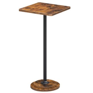 طاولة شرب بني ريفي, طاولة نهاية لهجة صغيرة مع قاعدة التمثال للمساحات الصغيرة في غرفة المعيشة, غرفة نوم, أريكة الأريكة, تجميع سهل