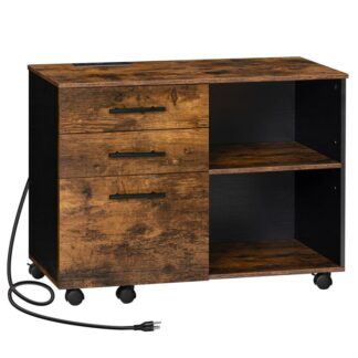 حافظة الملفات, مجلس الوزراء الجانبي, خزائن المكاتب مع المقبس, ميناء شحن USB, 3-الدرج, موقف الطابعة, رف تخزين, مجلدات ملفات تعليق, ل A4, حجم الرسالة, مكتب البيت