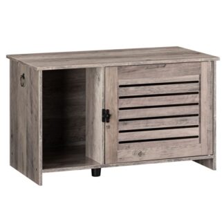 Recinzione per lettiera per gatti, mobili per lettiera per gatti nascosti con porta lamiacata, Spazioso bagno di gatto nascosto con divisore, mobili per gatti, Casa per animali domestici in legno, Grair