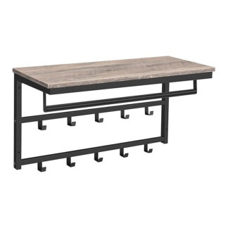 настенная стойка для покрытия с полкой, настенная висящая полка, 80 x 30 Икс 42 см, для коридора, гостиная, Спальня, ванная комната, серо-черный