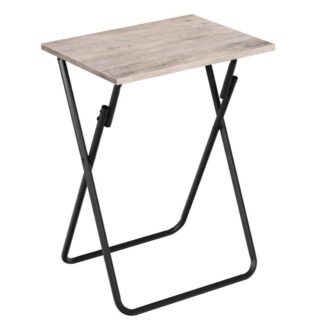 طاولة صينية تلفزيون قابلة للطي, طاولة وجبة خفيفة أريكة, طاولة جانبية للمساحة الصغيرة, موقف قهوة قابلة للطي, جدول نهاية الكمبيوتر المحمول, جدول المشروبات, لغرفة المعيشة, غرفة نوم, مطبخ, الرمادي والأسود