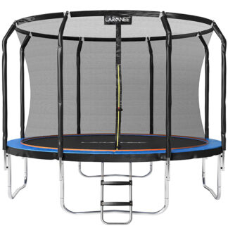 Udendørs have tranpoli, Diameter 305 cm, med sikkerhedsnet, Stige, Beskyttende pude, Dækkede indlæg, Fitnessudstyr, Sikker, Børn,