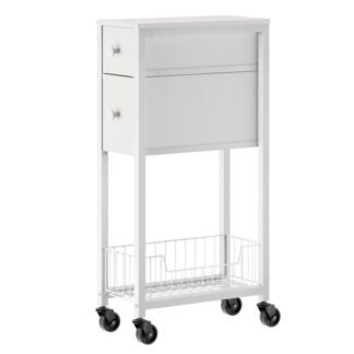 toiletpapierhouder, badkamer opbergkast, Kleine badkameropslagkast, Toiletpapier opbergkast, Toiletpapierhouder met lade, voor kleine ruimtes, wit