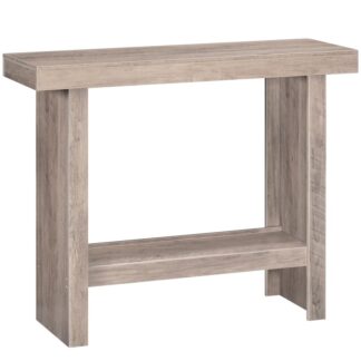 طاولة وحدة التحكم الخشبية الرمادية, 100طاولة المدخل الخشبية CM للمراب, طاولة أريكة ضيقة خلف الأريكة, طاولات البهو الحديثة للدخول, غرفة الجلوس, الرواق, تجميع سهل