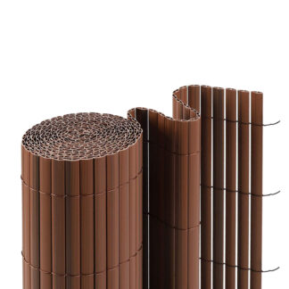 PVC-suojanäyttö, 80 x 300 cm, privacy screen, parveke, privacy stietosuoja -näyttöan aita, kaapelisidoksilla ja vahvistetuilla nauhoilla, puutarhaan, ulkona, ruskea,