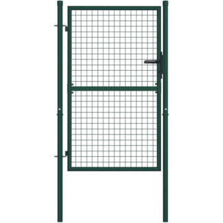 Garden Gate, Zinc Plated Steel Fence Doors, Gate, 105 x 120 cm (W x H), with Handle, Lock, Keys, Easy to Install,