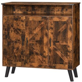 Rustic Brown Shoe Cabinet Storage for Entryway, Vintage Wooden Shoe Organizer Cabinet with 3 Doors,100cm Freestanding Shoe Cabinet Storage for Closet, Entryway, Large Capacity, Farmhouse