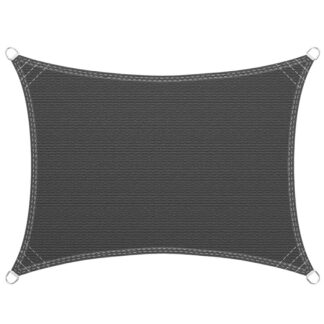 10' x 20' Napfényes vitorla téglalap, Árnyékos lombkorona a teraszhoz, UV -blokk, Légi áteresztő szélálló anyag, Rozsdamentes acél D-gyűrűk, Fedélzeti háztáji és kültéri tevékenységek, Sötétszürke