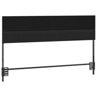 Черная изголовья размера королевы только с вавизной панелью дизайном, Современная деревянная кровать и металлическая рама, Адаптер соединения включен, Легкая сборка