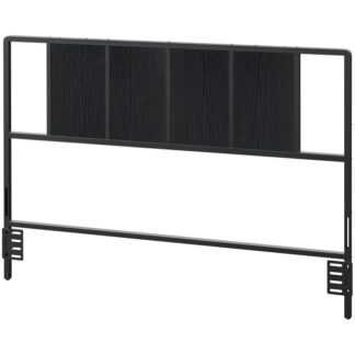 Только изголовье черного размера королевы, Металлическое изголовье с адаптерами, Минималистский промышленный стиль для кроватей размера королевы