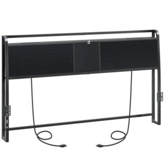 حجم الملك الأمامي, اللوح الأمامي مع 4 منافذ و 4 منافذ USB, اللوح الأمامي الصناعي مع محول إطار الباب والأسرة, ارتفاع قابل للتعديل, أسود