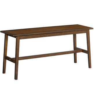 bamboo dining bench, hallway bench, easy to assemble, sturdy and stable, mocha