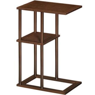 الجدول الجانبي, طاولة جانبية على شكل حرف C من بوهو مع رف تخزين, طاولة بجانب السرير منضدة رفيعة, طاولات صينية الأريكة للمساحة الصغيرة, غرفة الجلوس, غرفة نوم, مكتب البيت, تجميع سهل, موكا