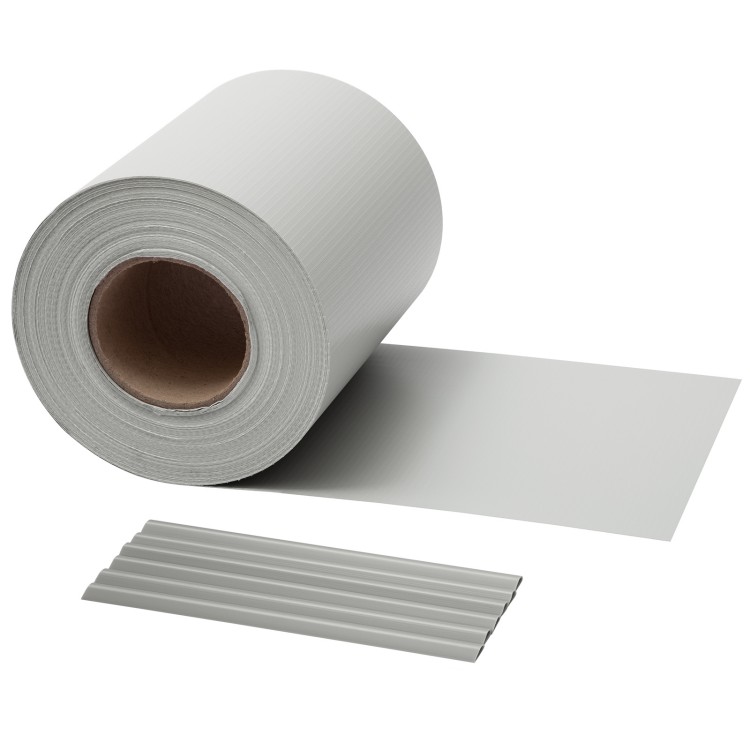 PVC Privacy Screen Tape for Double Wire Fence 40 m x 19 cm Extra Thick Roll Privacy Screen Protector Strips with 25 Clips Light