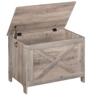 لعبة الصدر, صندوق ألعاب ريترو, مقعد تخزين قوي للمدخل مع مفصلات أمان, مقعد أحذية ذو مظهر خشبي لغرفة المعيشة, غرفة نوم, جريج