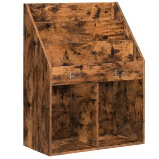 رف الكتب التخزين, رف عرض خزانة الكتب, منظم تخزين الألعاب, رف الكتب اللكنة الخشبية, النمط الصناعي, رف التخزين المنزلي, للدراسة, غرفة, المدرسة المنزلية, بني ريفي