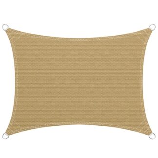 10x20ft téglalap napfényes vitorlás, Teraszos lombkorona, UV -blokk, Légi áteresztő & Szélálló szövet, Tartós rozsdamentes acél D-gyűrűk, Udvar & Szabadtéri tevékenységek, Homok