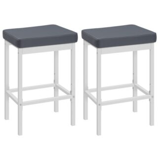 bar stools, набо�барные стульяar chairs, 24.8-дюймовый стул высоты, стулья для завтрака, Кухонные бары стулья, 2" толстая обивка, для кухни, столовая, кафе, счетчик бар, белый и серый