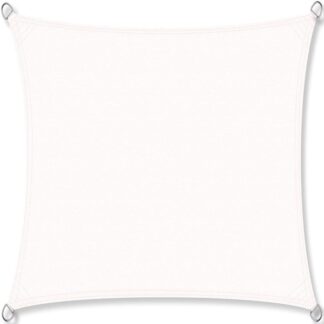 Nap vitorlázó kötélekkel 3 x 3 M pes négyzet kerti erkélyre az időjárás-védelem vízenélesítő UV-védelmi könny ellenállás kültéri bézs