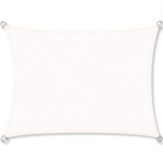 Varine du soleil auvent, y compris les cordes de montage, 2 x 4 m, PSE, Rectangulaire, pour le balcon de jardin, Protection contre les intempéries, Hydraulique, Protection UV, Résistance à la déchirure, De plein air, Beige