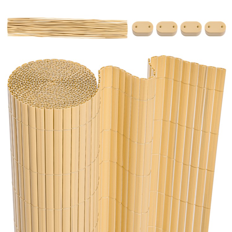 EYEL0810LB02 Ekran zasłaniający balkon PCV 80 X 1000 CM z wzmocnionymi paskami i opaskami kablowymi