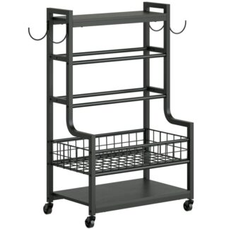 رف الدمبل, رف تخزين الصالة الرياضية المنزلية, رف الوزن للدمبل, منظم تخزين التمرين الكل في واحد للدمبل, أجراس كيتل, طعام اليوغا, الأسطوانة الرغوية, مع العجلات والسنانير, أسود