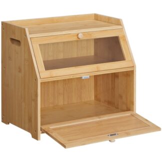 صندوق الخبز, صندوق الخبز لالتقاط المطبخ, صندوق خبز كبير, تخزين خبز المزرعة مع نافذة واضحة, ولوحة التقطيع القابلة للإزالة, للمطبخ, غرفة العشاء, مخبز, طبيعي