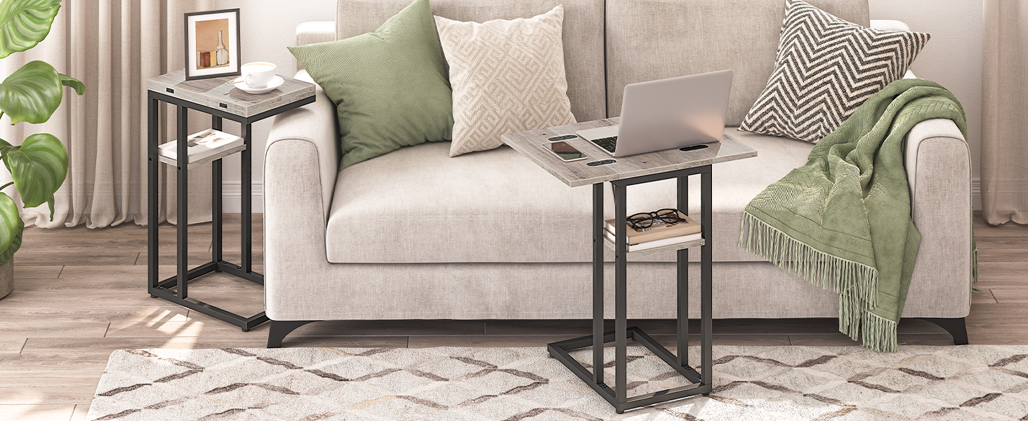 C -muotoinen sivupöytä