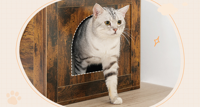 Macskafa alomdoboz-tartóval