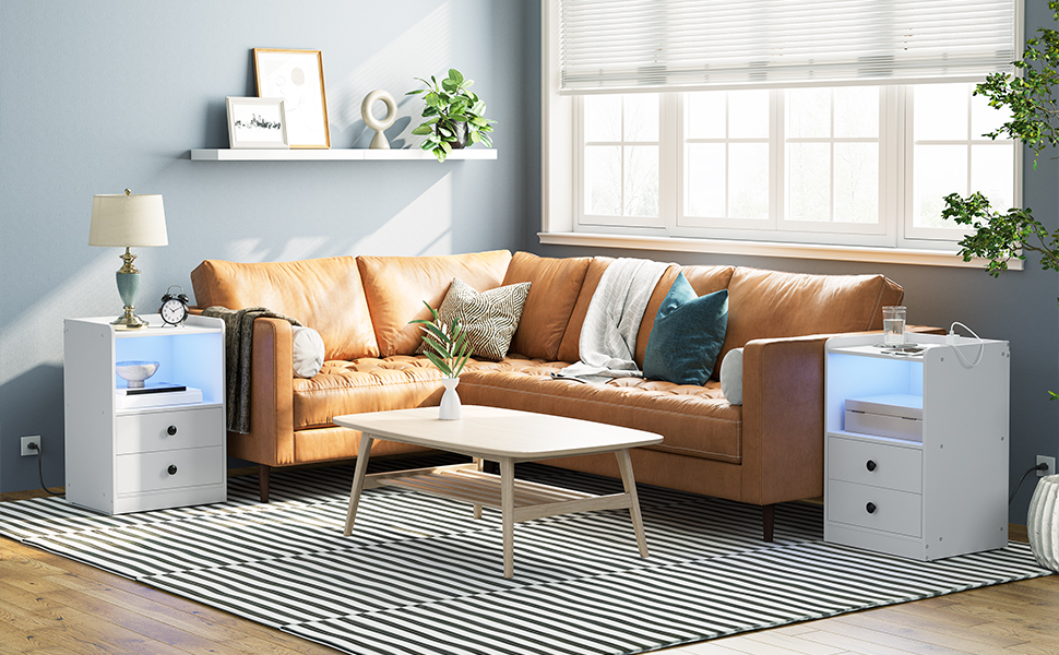 nachtkastje met laadstation