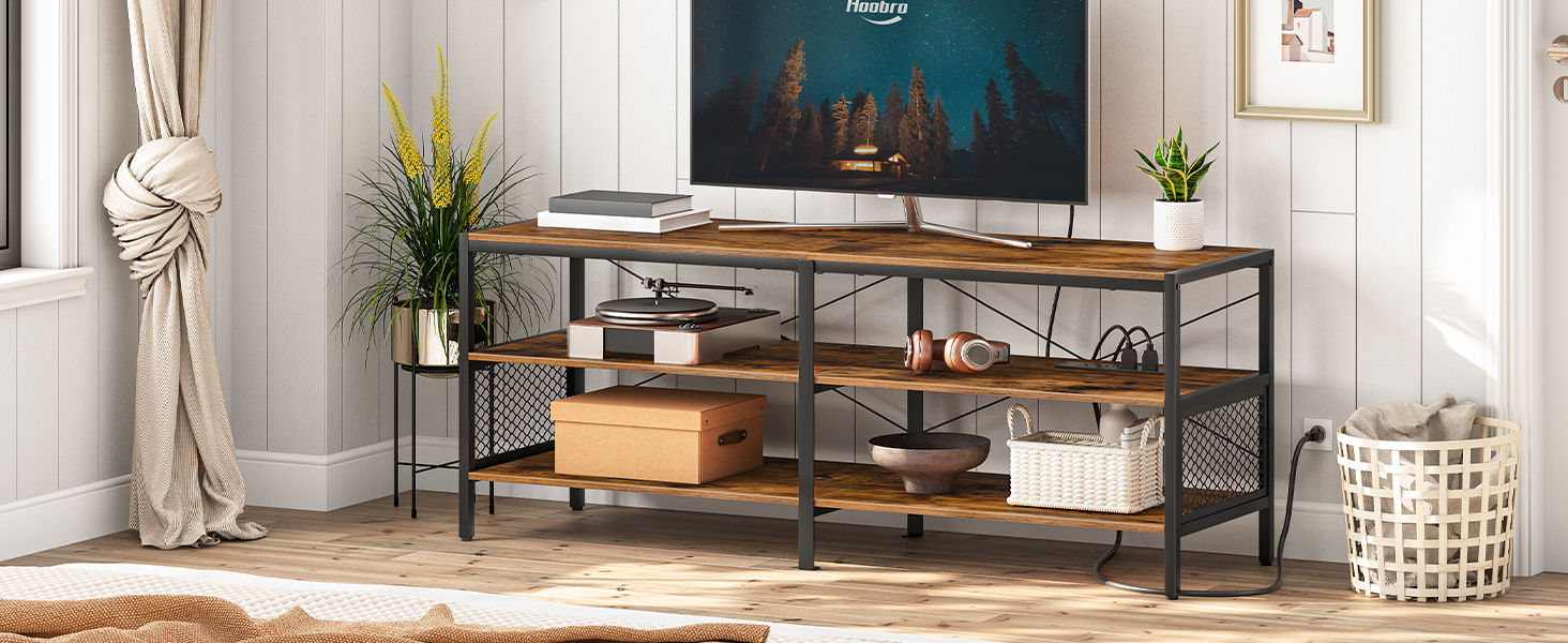 tv stand with power outlets bf142ds01