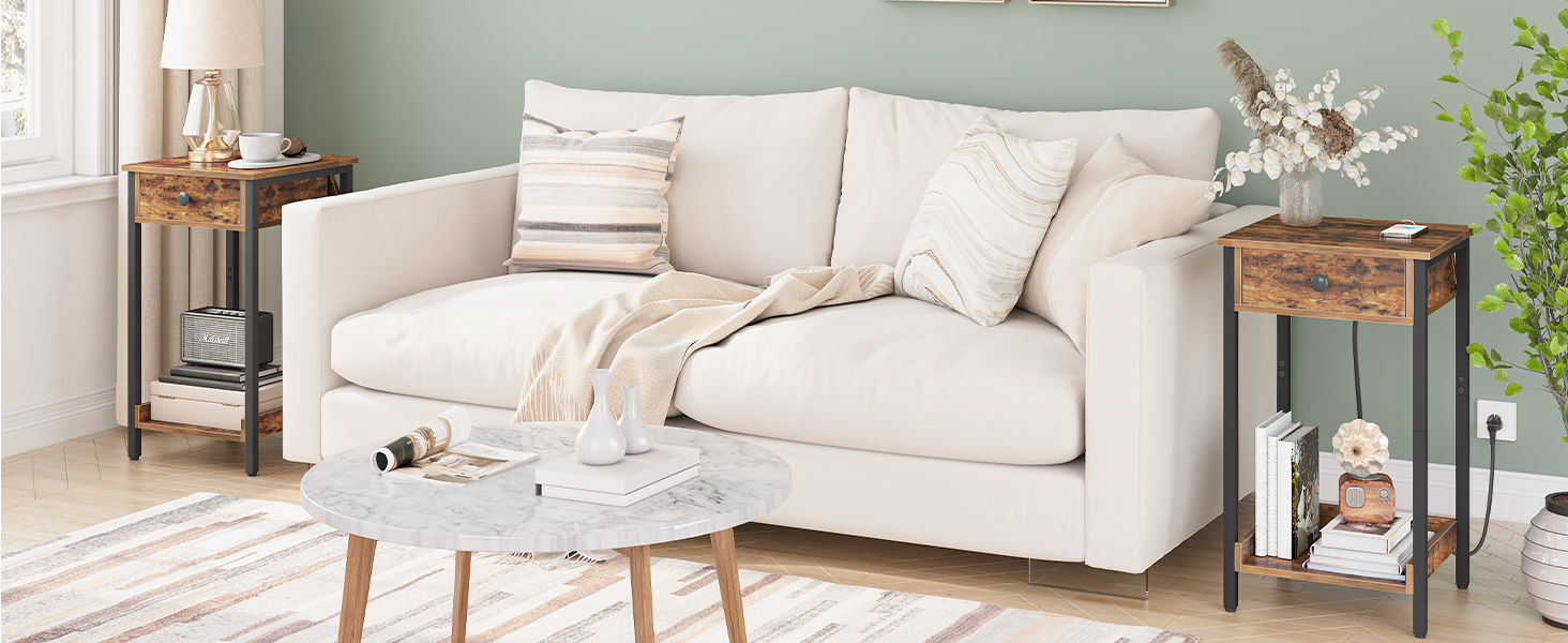 Nachttisch mit Ladestation