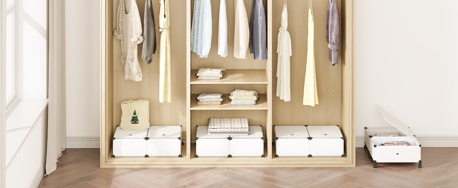 Stauraum unter dem Bett