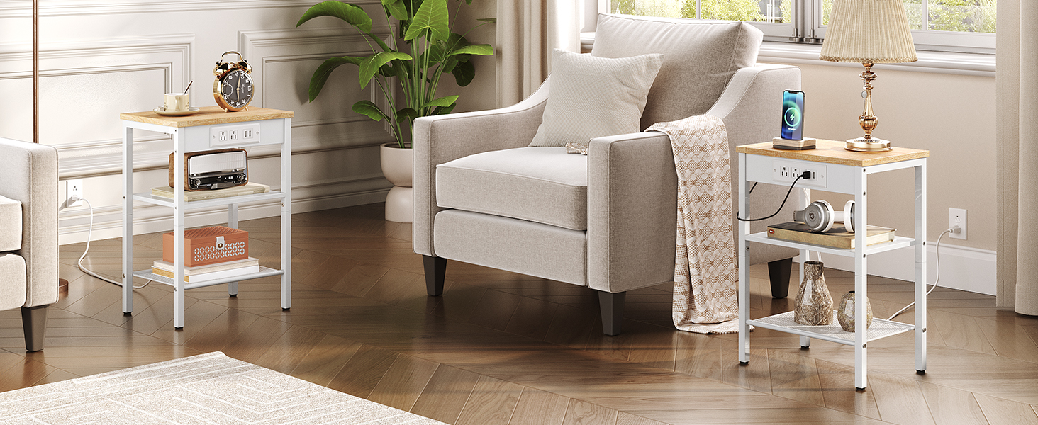 end table with charging station