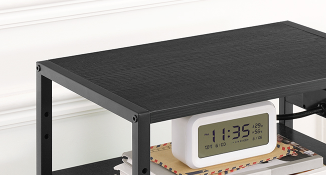 Ανοιχτά ράφια Τα φαρδιά επάνω και μεσαία ράφια προσφέρουν το ιδανικό μέρος για τον εκτυπωτή σας, σαρωτής κλπ.