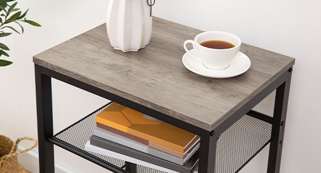 stable table greige top