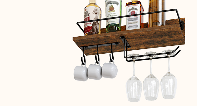 wine floating shelves