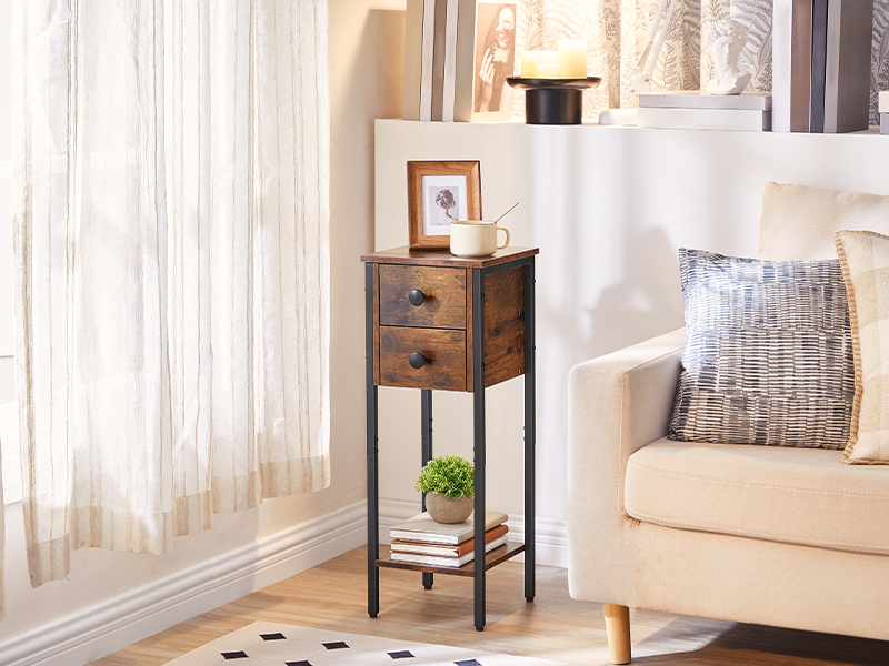 مجموعة طاولة صغيرة بجانب السرير 2