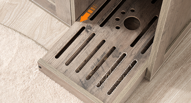 kattenboom met kattenbakbehuizing