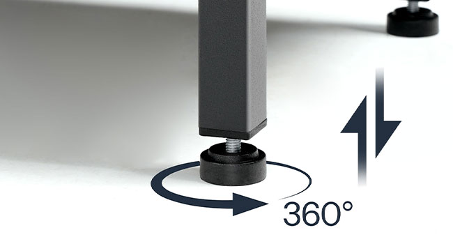 verstelbare voeten voor oneffen oppervlakken