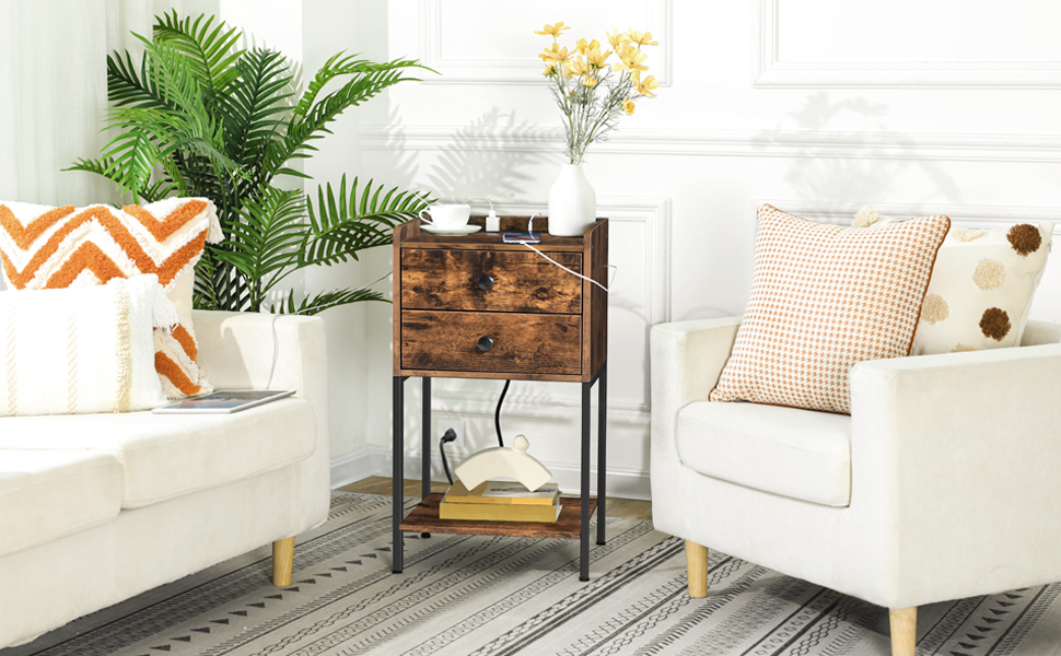 end table with usb outlets