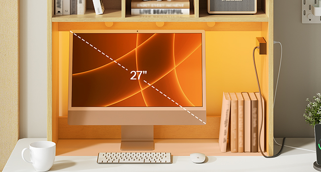 Bureaublad boekenkast