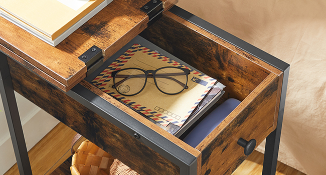 table d'appoint avec station de recharge