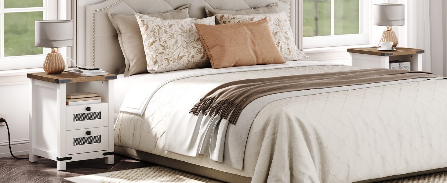 nightstand with charging station