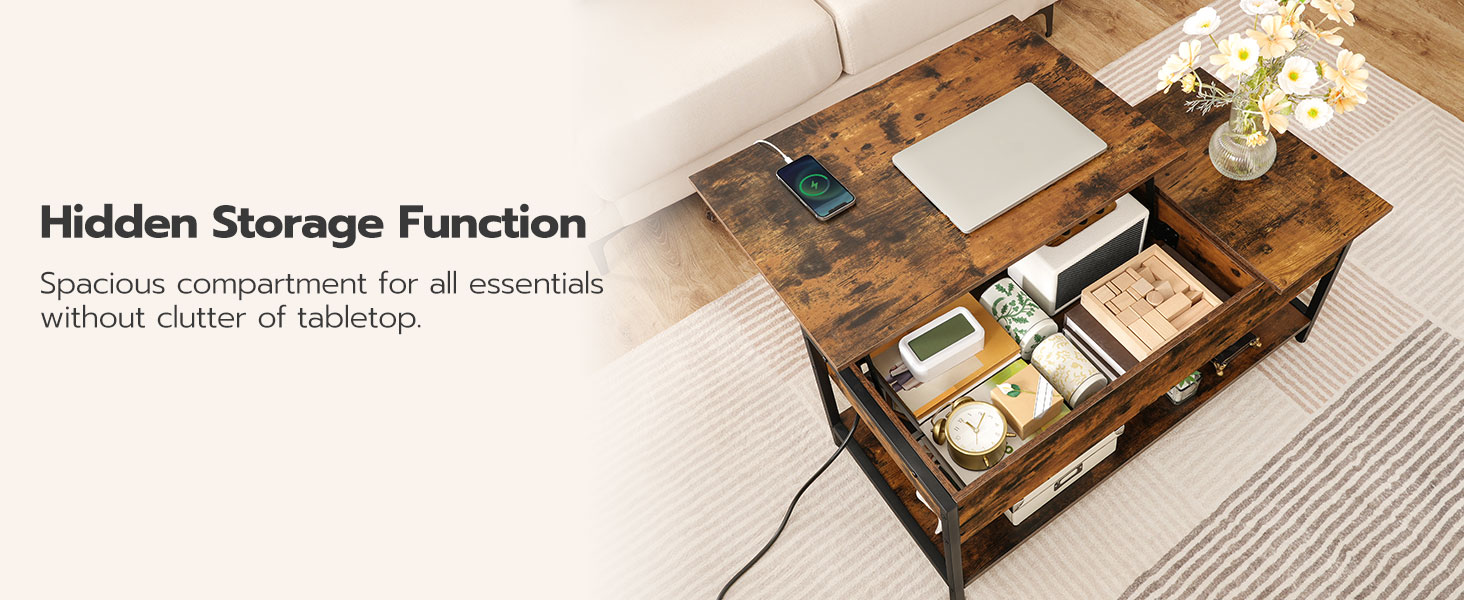 lift top coffee table