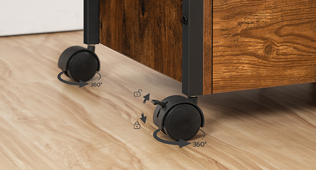 Aktenschrank mit Ladestation, Der Büroschrank aus Holz ist für die Größe A4/Letter geeignet